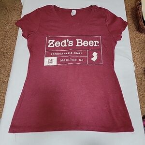 Zed's Beer Marlton NJ T-shirt Small NWOT